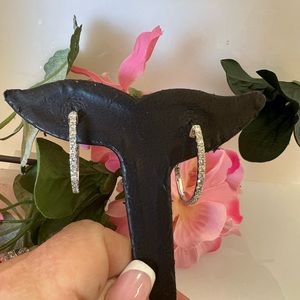 💎14kt diamond inside /out hoop earrings . 2.04cts/100 SI2 g-h! Lovely 🎁